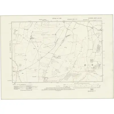 1923 Map of Wiltshire LVIII.NW, 1926 Print