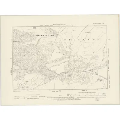 1899 Map of Wiltshire LVIII.SE, 1901 Print