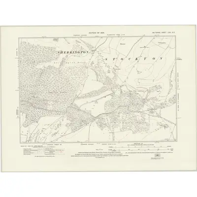 1923 Map of Wiltshire LVIII.SE, 1926 Print