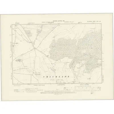 1899 Map of Wiltshire LVIII.SW, 1901 Print
