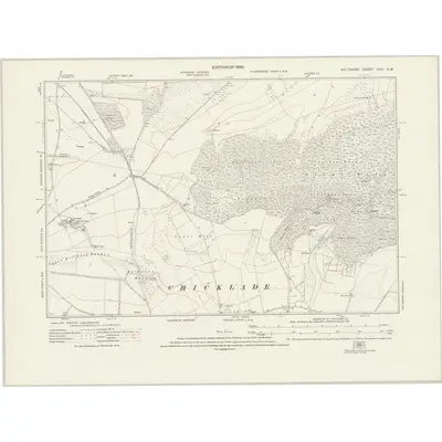 1923 Map of Wiltshire LVIII.SW, 1926 Print