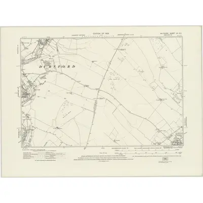 1923 Map of Wiltshire LX.SE, 1926 Print