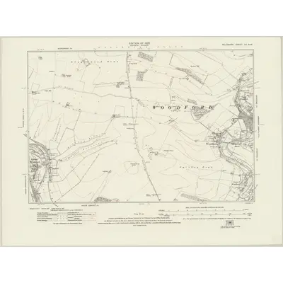 1923 Map of Wiltshire LX.SW, 1926 Print