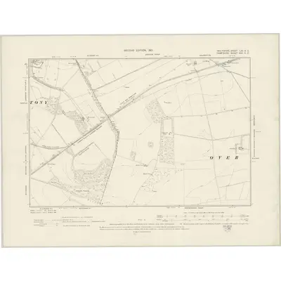 1899 Map of Wiltshire LXI.NE, 1901 Print