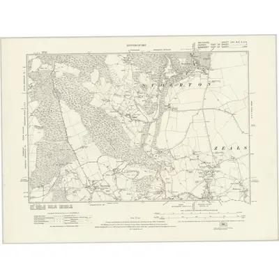 1900 Map of Wiltshire LXII.NE & SE, 1902 Print