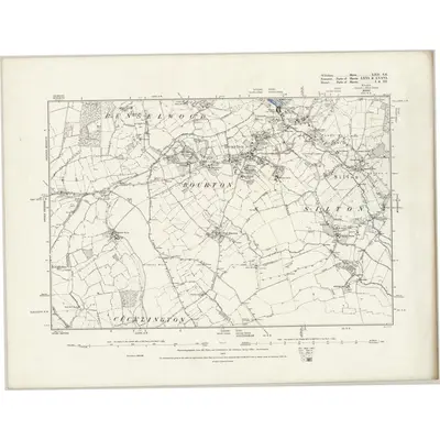 1885 Map of Wiltshire LXII.SE, 1889 Print