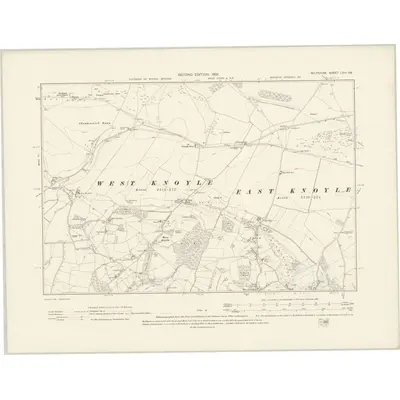 1900 Map of Wiltshire LXIII.NE, 1901 Print
