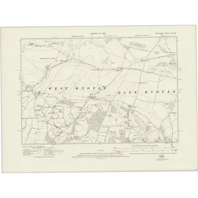 1923 Map of Wiltshire LXIII.NE, 1926 Print