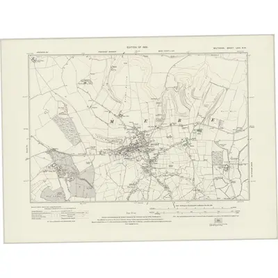 1923 Map of Wiltshire LXIII.NW, 1926 Print