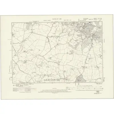1923 Map of Wiltshire LXIII.SE, 1926 Print