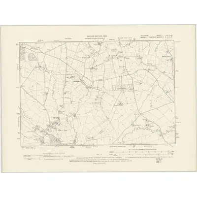 1900 Map of Wiltshire LXIII.SW, 1902 Print