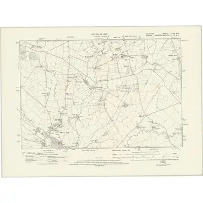 1923 Map of Wiltshire LXIII.SW, 1927 Print