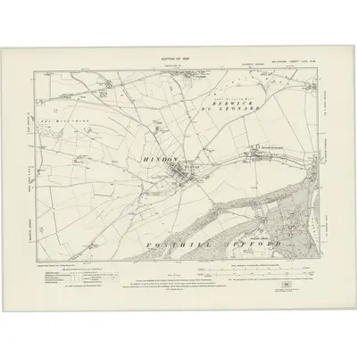 1923 Map of Wiltshire LXIV.NW, 1926 Print