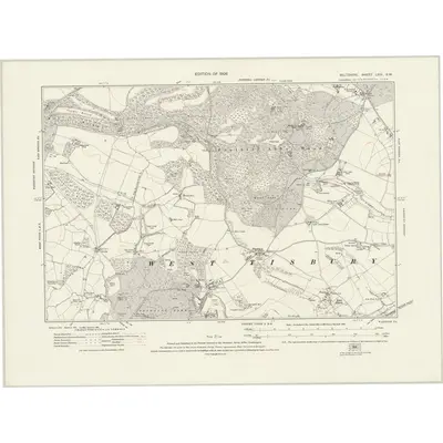 1923 Map of Wiltshire LXIV.SW, 1926 Print