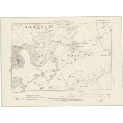 1899 Map of Wiltshire LXIX.NE, 1901 Print