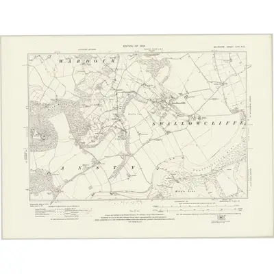 1923 Map of Wiltshire LXIX.NE, 1926 Print