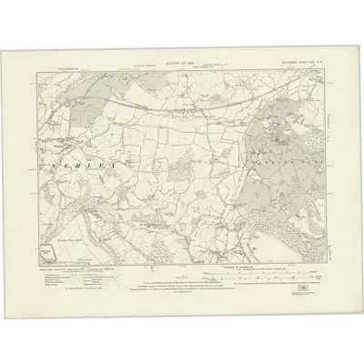 1923 Map of Wiltshire LXIX.NW, 1926 Print