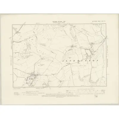 1900 Map of Wiltshire LXIX.SE, 1901 Print