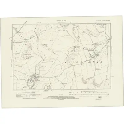 1924 Map of Wiltshire LXIX.SE, 1926 Print