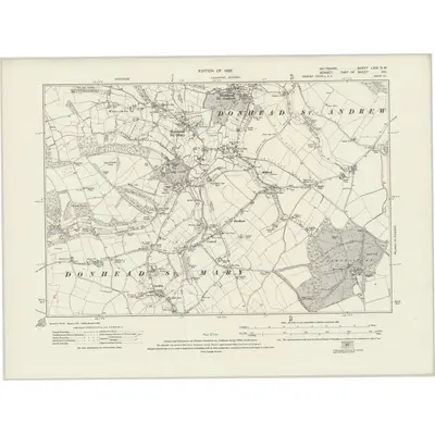 1924 Map of Wiltshire LXIX.SW, 1926 Print