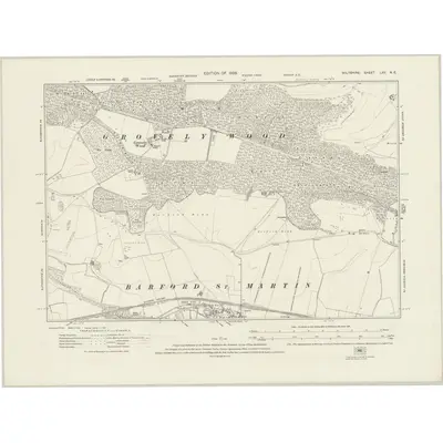 1923 Map of Wiltshire LXV.NE, 1926 Print