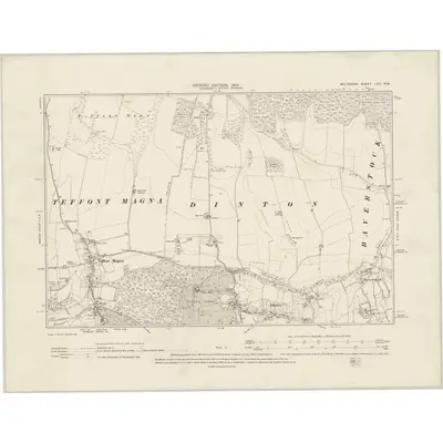1899 Map of Wiltshire LXV.NW, 1901 Print