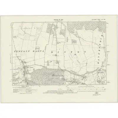 1923 Map of Wiltshire LXV.NW, 1926 Print