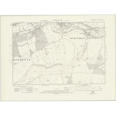 1923 Map of Wiltshire LXV.SE, 1926 Print