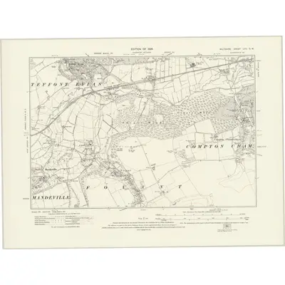 1923 Map of Wiltshire LXV.SW, 1926 Print