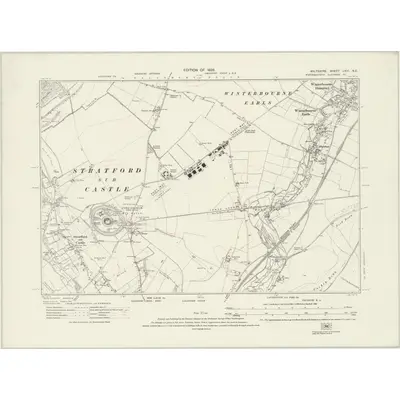 1923 Map of Wiltshire LXVI.NE, 1926 Print