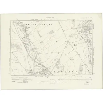 1923 Map of Wiltshire LXVI.NW, 1926 Print