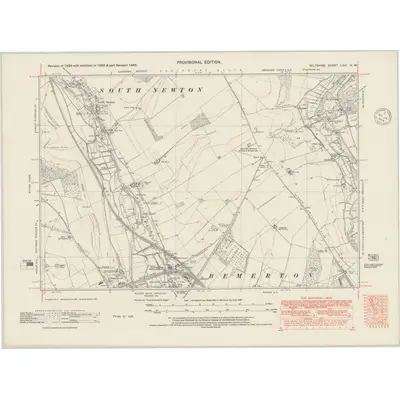 1940 Map of Wiltshire LXVI.NW, 1948 Print