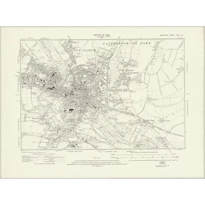 1923 Map of Wiltshire LXVI.SE, 1926 Print
