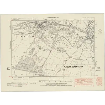 1939 Map of Wiltshire LXVI.SW, 1948 Print