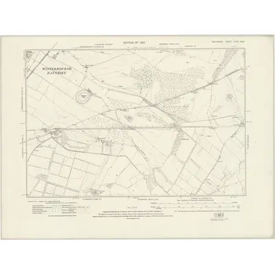 1923 Map of Wiltshire LXVII.NW, 1927 Print