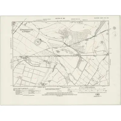 1923 Map of Wiltshire LXVII.NW, 1945 Print