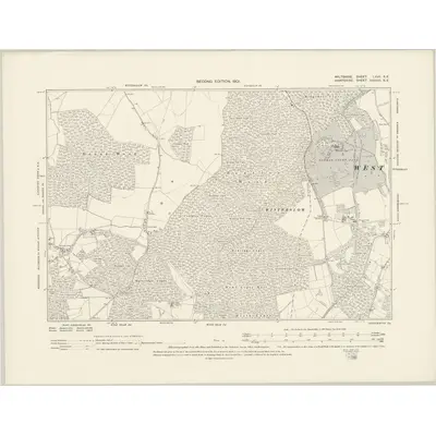 1899 Map of Wiltshire LXVII.SE, 1901 Print
