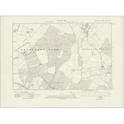 1923 Map of Wiltshire LXVII.SW, 1926 Print