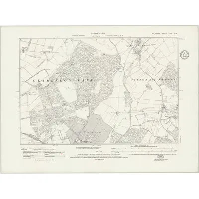 1923 Map of Wiltshire LXVII.SW, 1935 Print