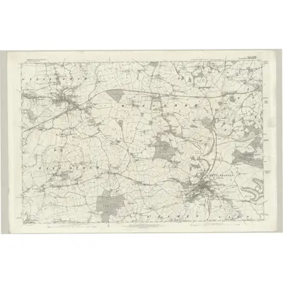 1886 Map of Wiltshire LXVIII, 1890 Print