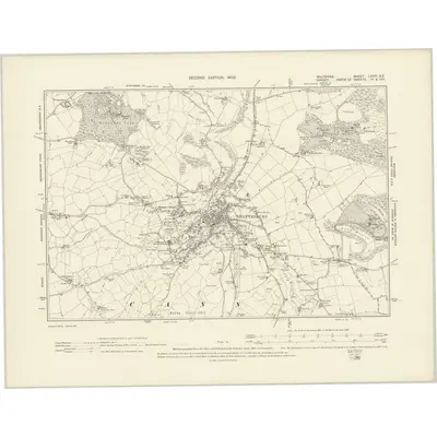 1900 Map of Wiltshire LXVIII.SE, 1902 Print