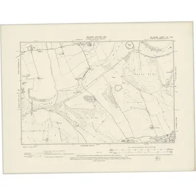 1899 Map of Wiltshire LXX.NW, 1901 Print