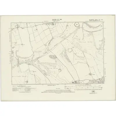 1923 Map of Wiltshire LXX.NW, 1926 Print