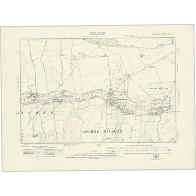 1924 Map of Wiltshire LXXI.NW, 1927 Print