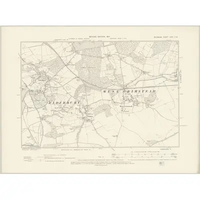 1899 Map of Wiltshire LXXII.NW, 1901 Print