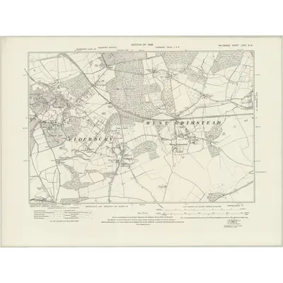 1924 Map of Wiltshire LXXII.NW, 1926 Print