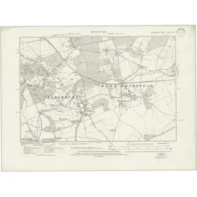 1924 Map of Wiltshire LXXII.NW, 1933 Print