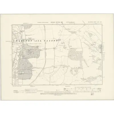 1899 Map of Wiltshire LXXII.SW, 1902 Print