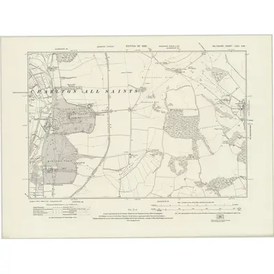1924 Map of Wiltshire LXXII.SW, 1926 Print