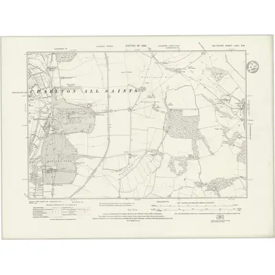 1924 Map of Wiltshire LXXII.SW, 1935 Print